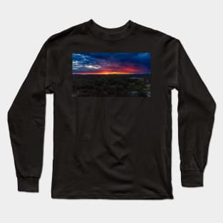 Red Glow Sunset Long Sleeve T-Shirt